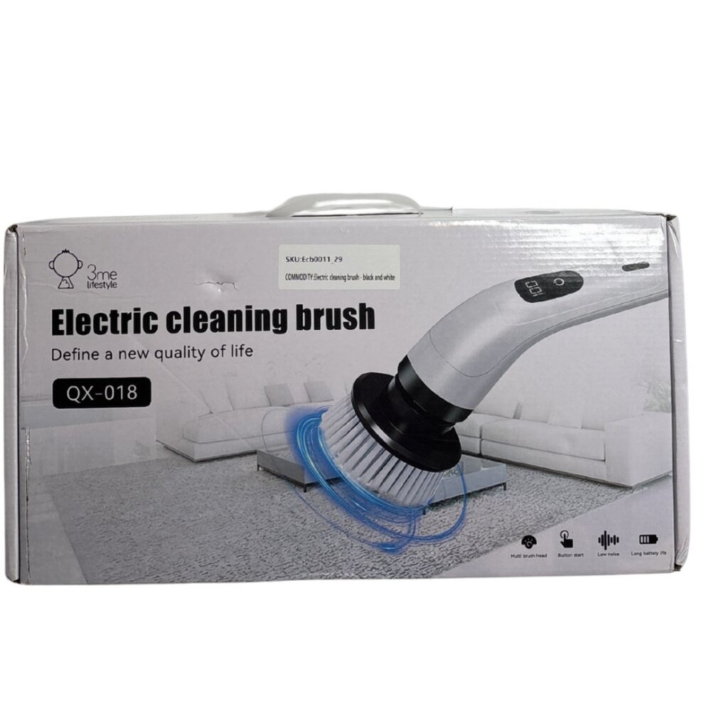 Multifunctional Electric Cleaning Brush White Cordless Fast Charge 8 Brush NEW